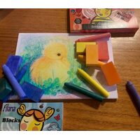 Filana Beeswax Crayons - Rainbow Blocks Set of 8