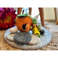 Felt Pumpkin House with Fairy