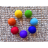 Rainbow 6cm Felt Ball Set Large 