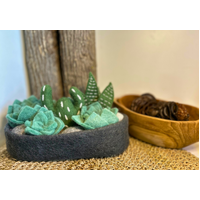 Felt Succulent Plant Garden