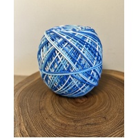 Crochet Cotton Ball - Variegated Blues