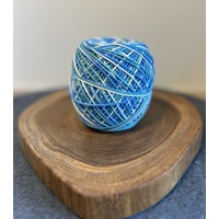 Crochet Cotton Ball - Variegated Ocean Colours