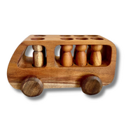 Wooden Peg Doll Bus