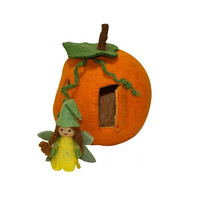 Felt Pumpkin House with Fairy