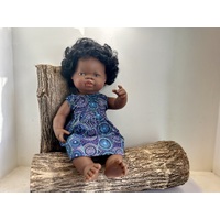 Doll Dressed in Alpara Seeds blue Dress