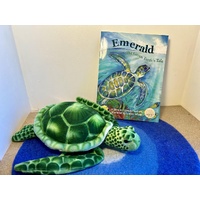 Emerald Book and Green Turtle Puppet Bundle